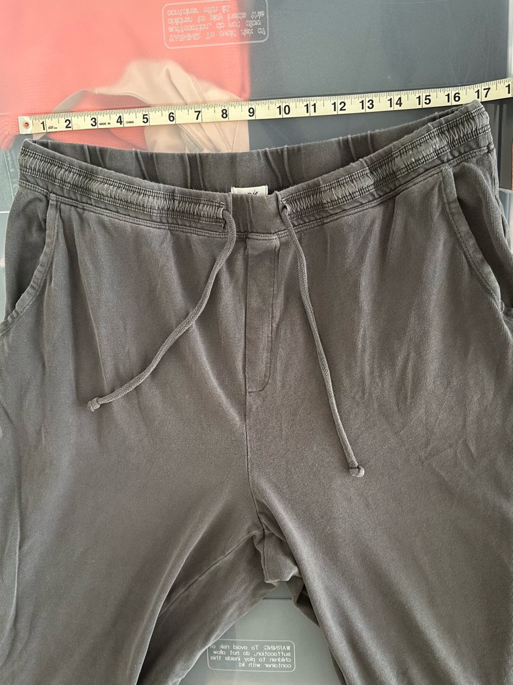 Aerie The Chill Jogger Distressed Carbon Gray Mineral Wash Sweatpants XL Lounge - Picture 5 of 10
